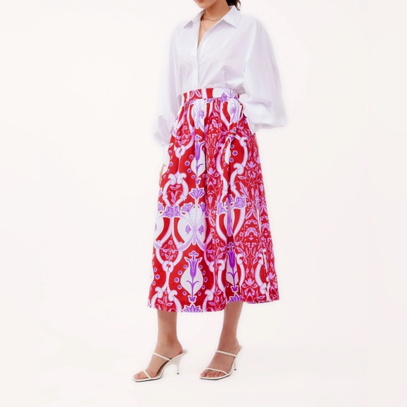 Beyond by Vera 1535 Anna Skirt Como Rouge - Picture 3 of 5